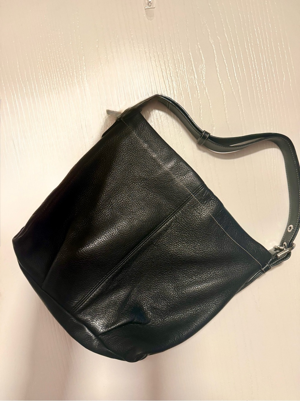 Coach Black Leather Hobo Shoulder Bag